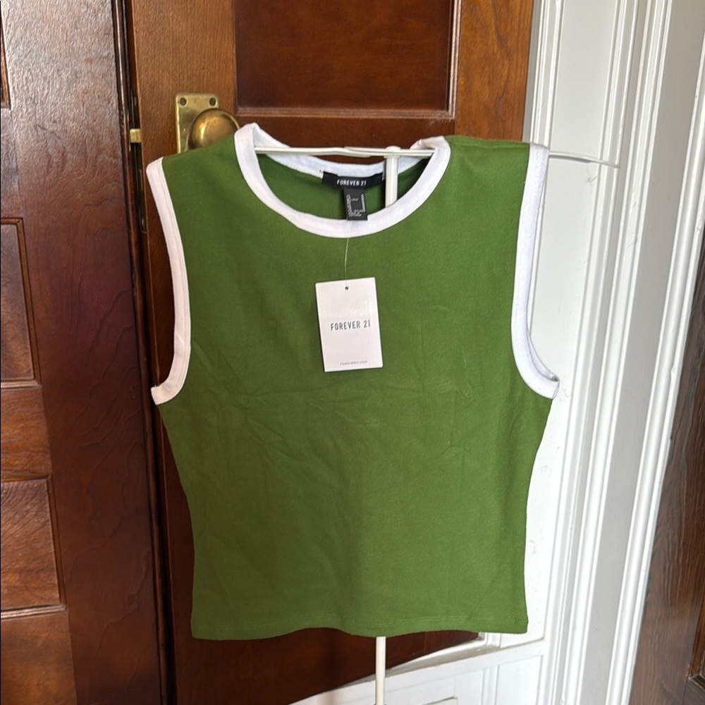 Forever 21 Green Knit Tank‎ Top